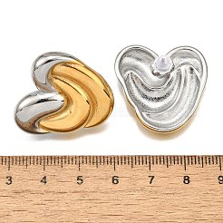 Boucles d'oreilles à tige bicolores en acier inoxydable 304 pour femmes&nbsp;EJEW-R023-01GP-01