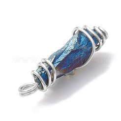 Anhänger aus galvanisiertem Naturquarzkristall&nbsp;PALLOY-JF02327-05