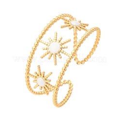 Braccialetti con polsino smaltato in acciaio inossidabile 304 per donna&nbsp;BJEW-D306-06G