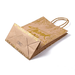 Goldstempel Dankeschön bedruckte Geschenk-Tragetaschen aus Papier&nbsp;ABAG-Q055-03D