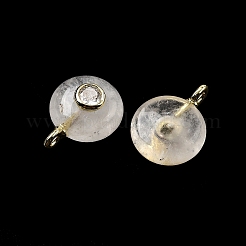 Pendenti rotondi in cristallo di quarzo naturale&nbsp;G-H318-01G-A-06