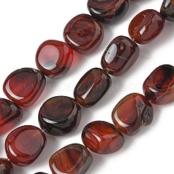 Cuentas de ágata roja natural hebras&nbsp;G-H295-D01-14
