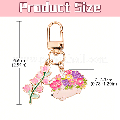 Décoration de pendentif en émail d'alliage de fleurs&nbsp;HJEW-YW00050-01