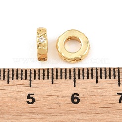 Micropave de latón transparente perlas de circonita&nbsp;KK-H292-21G
