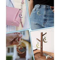 7 porte-clés en pierre mixte naturelle et synthétique&nbsp;KEYC-FS00049