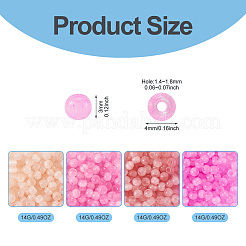 932 pz 4 colori perline di vetro stile banco da trafila&nbsp;SEED-TADJ0001-06