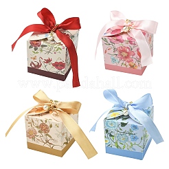 20 boîte cadeau en carton à imprimé floral&nbsp;CON-YW0001-93A