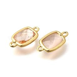 Connettori in ottone con maglie rettangolari in vetro pavé&nbsp;STAS-K295-05G