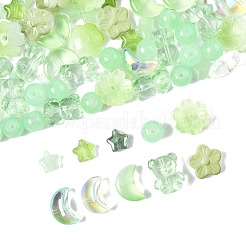 126pcs 10 Arten transparente Glasperlen&nbsp;GLAA-FS0002-37
