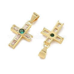 Pendentifs en laiton zircon cubique pavé&nbsp;CU-CBAD360-05G-02
