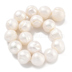 Hebras de perlas de agua dulce cultivadas naturales&nbsp;PEAR-C003-21C