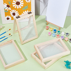 Rechteck aus Holz zur Papierherstellung&nbsp;DIY-WH0308-819