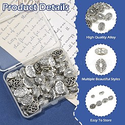 60 pièces 6 styles de perles en alliage de style tibétain&nbsp;FIND-YW0012-22