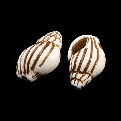 Perles acryliques opaques peintes à la bombe sur le thème de l'océan&nbsp;ACRP-F003-02C