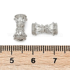 Fermoirs à vis en laiton micro pavé de zircones cubiques transparentes&nbsp;KK-H202-02B-P