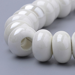 Cuentas redondas de porcelana vidriada&nbsp;PORC-Q219-13x9-F26