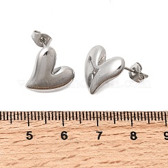 6 paire de boucles d'oreilles à tige en acier inoxydable 304&nbsp;EJEW-P340-01P