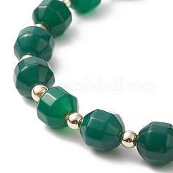 Juegos de pulseras elásticas con cuentas de ágata teñida y roca de lava natural&nbsp;BJEW-JB09181