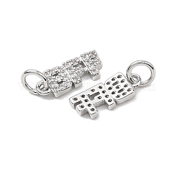 Ciondoli Shegrace in ottone con micro pavé di zirconi cubici trasparenti&nbsp;XGRQ2C218-408P