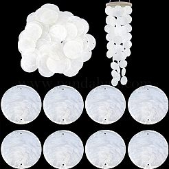 80 pieza de dijes de conector de concha de capiz natural&nbsp;SHEL-CY0001-02