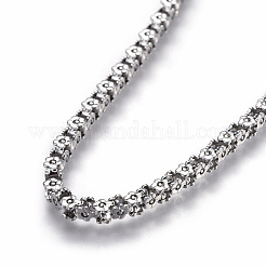 Collane a catena in acciaio inossidabile 304 anti-ossidazione&nbsp;NJEW-F242-15P-B