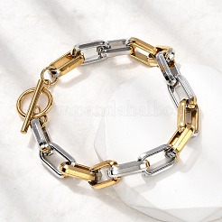 304 Edelstahl-Kabelkettenarmbänder für Damen&nbsp;BJEW-D377-01E