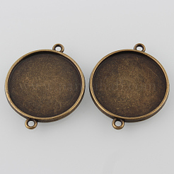 Configuración del conector cabochon de aleación de estilo tibetano&nbsp;TIBE-M022-01AB-NF