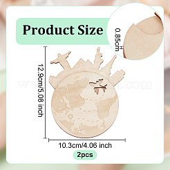 Porte-cadeau en bois inachevé&nbsp;AJEW-WH0270-304B