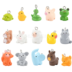 10pcs 5 styles de pendentifs en résine opaque&nbsp;RESI-YW0004-22A