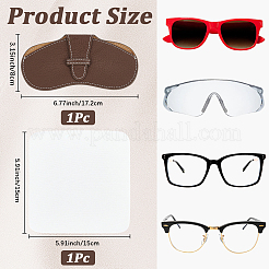 1 funda de piel de vaca para gafas&nbsp;ABAG-CN0001-58A