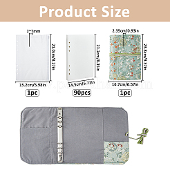 Agenda à feuilles mobiles en tissu&nbsp;AJEW-WH0077-241P-01