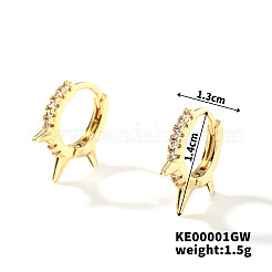 Orecchini a cerchio in ottone con rivetti geometrici vintage chic&nbsp;AZ5781-1