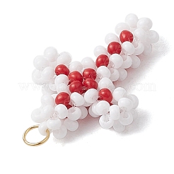 Perlen Kreuz Charms&nbsp;PALLOY-GD00002