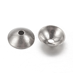 Anlaufgeschützte Perlenkappen aus Edelstahl 304&nbsp;STAS-I019-4mm