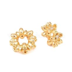 Perles intercalaires en zircone cubique transparentes pavées de laiton&nbsp;KK-L274-05G