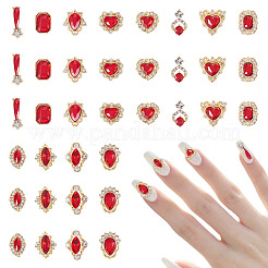 48 Stück 12 Stile Legierung Strass Cabochons&nbsp;MRMJ-TA0001-45B