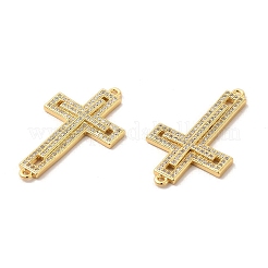 Breloques en laiton micro pavées de zircone cubique transparente&nbsp;KK-A180-04G