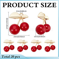 20 pz ciondoli di frutta imitazione in resina&nbsp;KK-ME0003-45