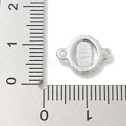 Gestellplattierung Messing flache runde Verbindungsstückanhänger&nbsp;KK-L224-095P-04