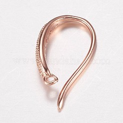 Micro ottone spianare zirconi orecchino ganci&nbsp;ZIRC-A008-09