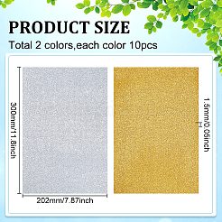 20 feuille de 2 feuilles rectangulaires en éponge EVA de couleur&nbsp;DIY-WR0004-90A