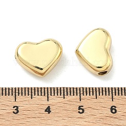 Abalorios de cobre amarillo del corazón&nbsp;KK-G555-07G