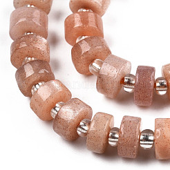 Natürliche sunstone Perlen Stränge&nbsp;G-N327-07L