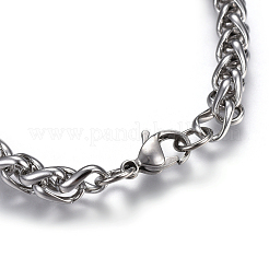 Collane a catena di grano in acciaio inossidabile 304 anti-ossidazione&nbsp;NJEW-F242-14P-C