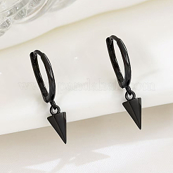 Boucles d'oreilles unisexes S925 argentées géométriques triangulaires&nbsp;RI4455-3
