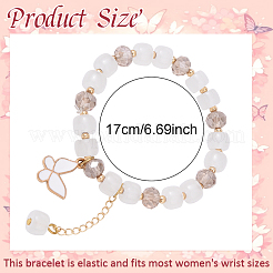 Bracelets à breloques papillon en alliage émaillé&nbsp;BJEW-YW00009