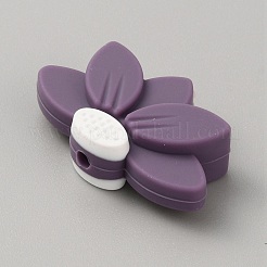 Perles de silicone écologiques de qualité alimentaire lotus&nbsp;SIL-WH0019-22N
