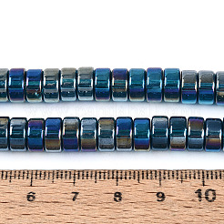 Ab Farbe überzogene transparente Glasperlenstränge&nbsp;GLAA-T026-4x8mm-T03