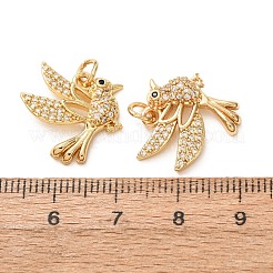 Pendentifs en laiton zircon cubique micro pavé noir&nbsp;CU-E003-18G-21