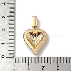 Pendenti in zirconi cubici trasparenti in micro pavè di ottone&nbsp;KK-B138-04G
